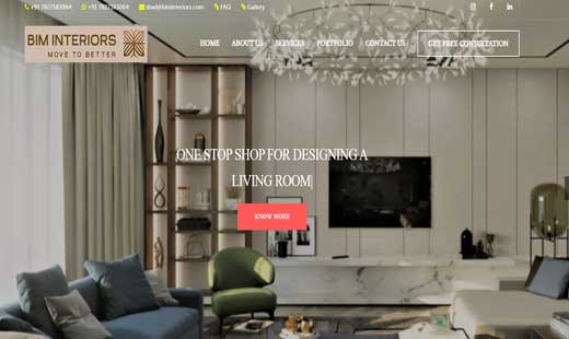 Bim Interiors Aash Website developer in south Delhi