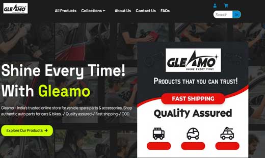 Gleamo Ecommerce Website developer in south Delhi