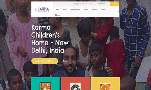 KarmaHome Children NGO Website developer in south Delhi